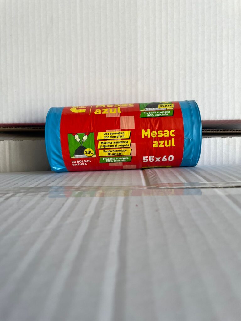 BOLSA BASURA MESAC AZUL 20 UDS