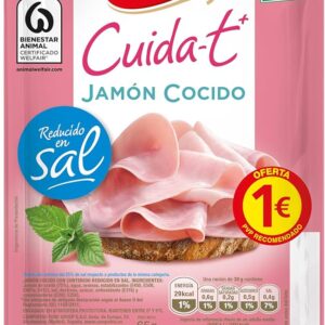 JAMON COCIDO 90% CUIDATE 90GR